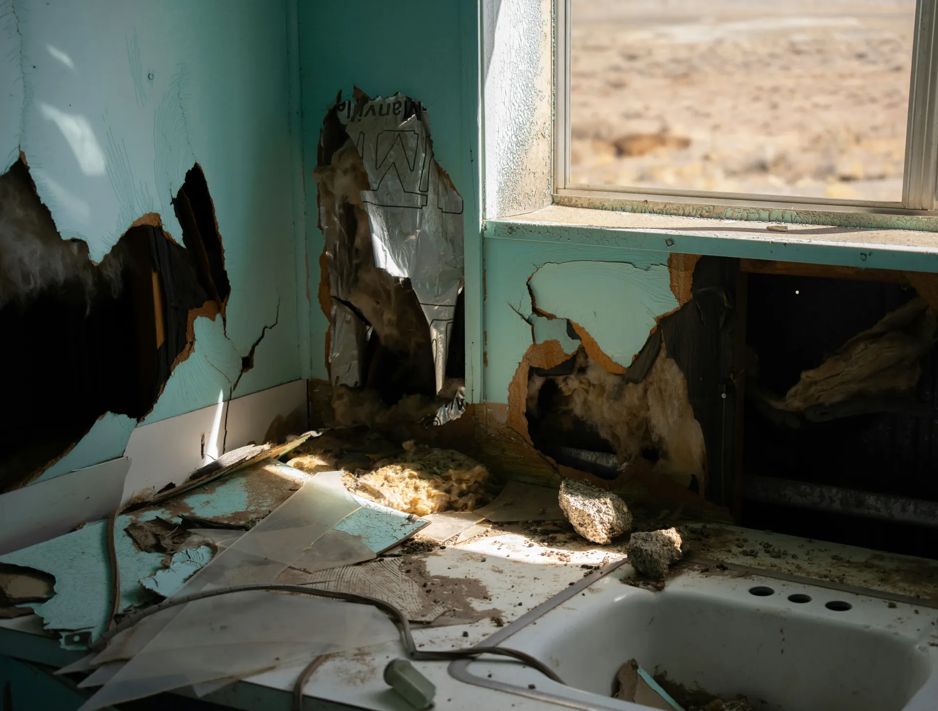 Water damage in an apartment